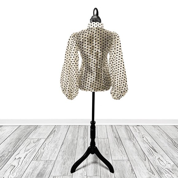 Nasty Gal Spot Enough Drama Organza Champagne Blouse - Picture 3 of 8